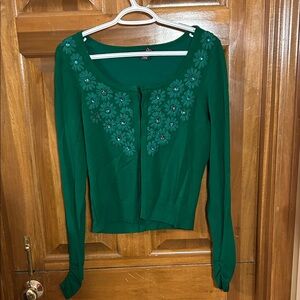 INC International Concepts Green Knit Top